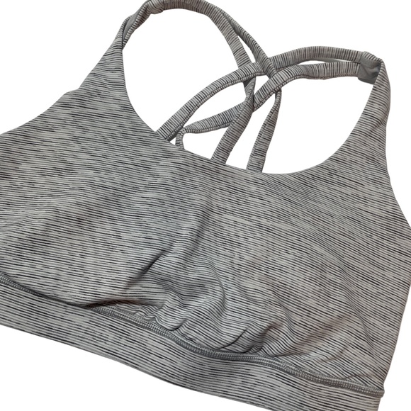 LuluLemon Sports Bra 8 w/ Padding Gray - Picture 1 of 7
